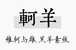 轲羊名字的寓意及含义