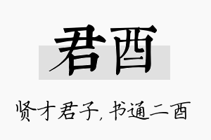 君酉名字的寓意及含义