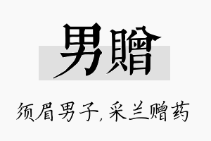 男赠名字的寓意及含义