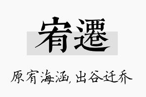 宥迁名字的寓意及含义