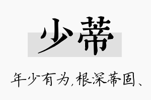 少蒂名字的寓意及含义