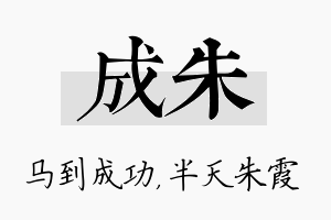 成朱名字的寓意及含义