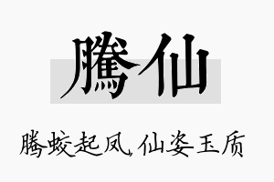 腾仙名字的寓意及含义