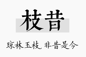 枝昔名字的寓意及含义