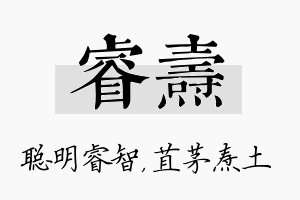 睿焘名字的寓意及含义