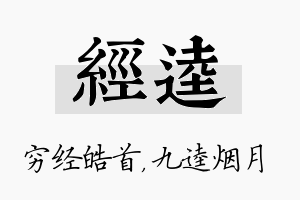 经逵名字的寓意及含义