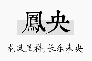 凤央名字的寓意及含义