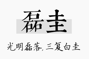 磊圭名字的寓意及含义