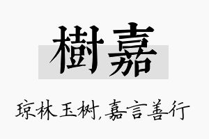 树嘉名字的寓意及含义