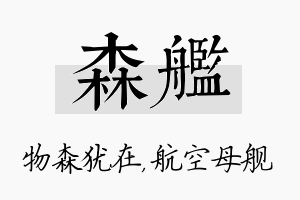 森舰名字的寓意及含义