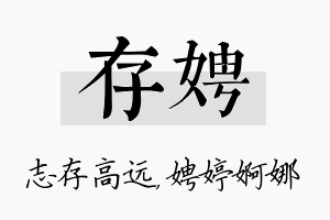 存娉名字的寓意及含义