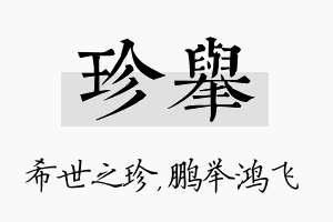 珍举名字的寓意及含义