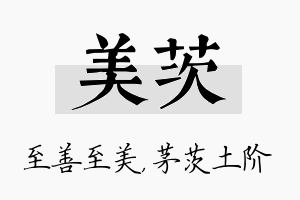 美茨名字的寓意及含义