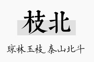 枝北名字的寓意及含义