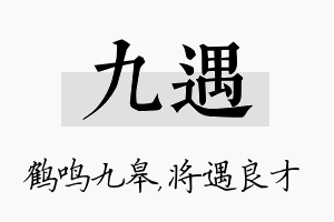 九遇名字的寓意及含义