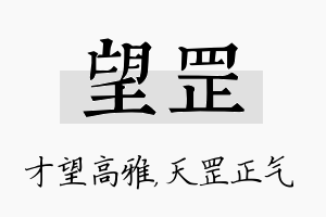 望罡名字的寓意及含义