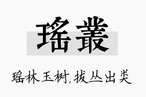 瑶丛名字的寓意及含义