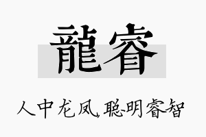 龙睿名字的寓意及含义