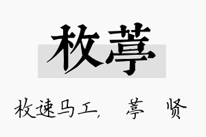 枚葶名字的寓意及含义