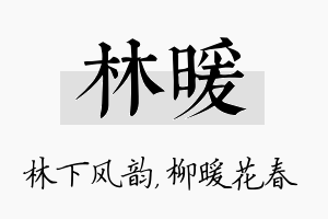 林暖名字的寓意及含义