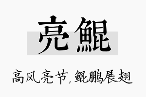 亮鲲名字的寓意及含义