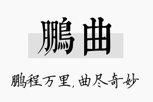 鹏曲名字的寓意及含义