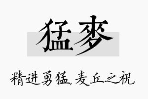 猛麦名字的寓意及含义