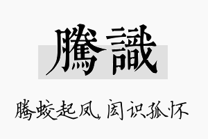 腾识名字的寓意及含义