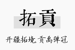 拓贡名字的寓意及含义