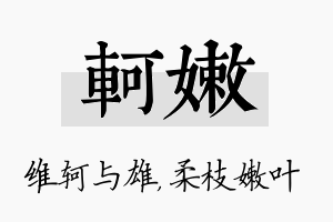 轲嫩名字的寓意及含义