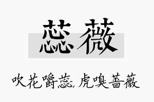 蕊薇名字的寓意及含义