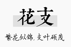 花支名字的寓意及含义