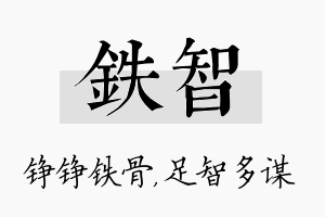 铁智名字的寓意及含义