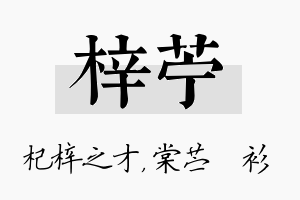 梓苧名字的寓意及含义