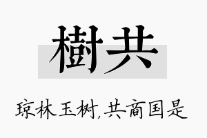 树共名字的寓意及含义