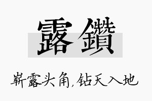 露钻名字的寓意及含义