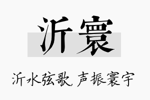 沂寰名字的寓意及含义