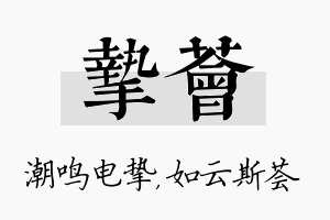 挚荟名字的寓意及含义