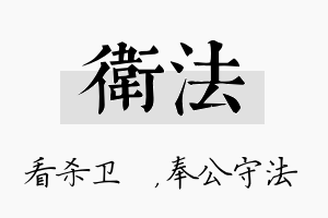 卫法名字的寓意及含义