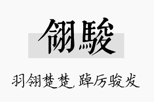 翎骏名字的寓意及含义