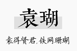 袁瑚名字的寓意及含义