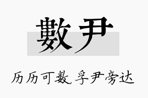 数尹名字的寓意及含义