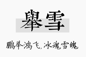 举雪名字的寓意及含义