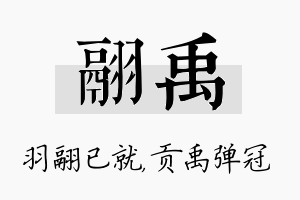 翮禹名字的寓意及含义