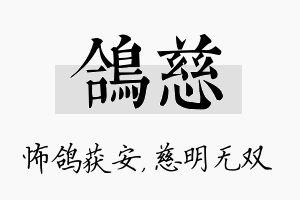 鸽慈名字的寓意及含义