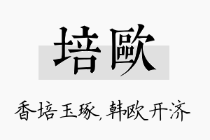 培欧名字的寓意及含义