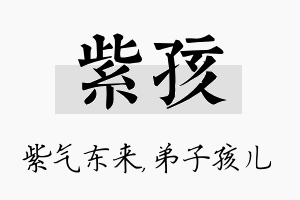 紫孩名字的寓意及含义