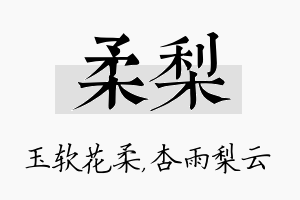 柔梨名字的寓意及含义