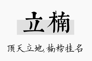 立楠名字的寓意及含义