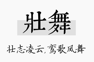 壮舞名字的寓意及含义